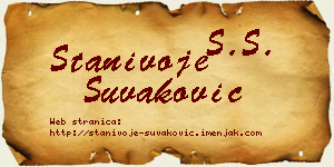 Stanivoje Šuvaković vizit kartica
